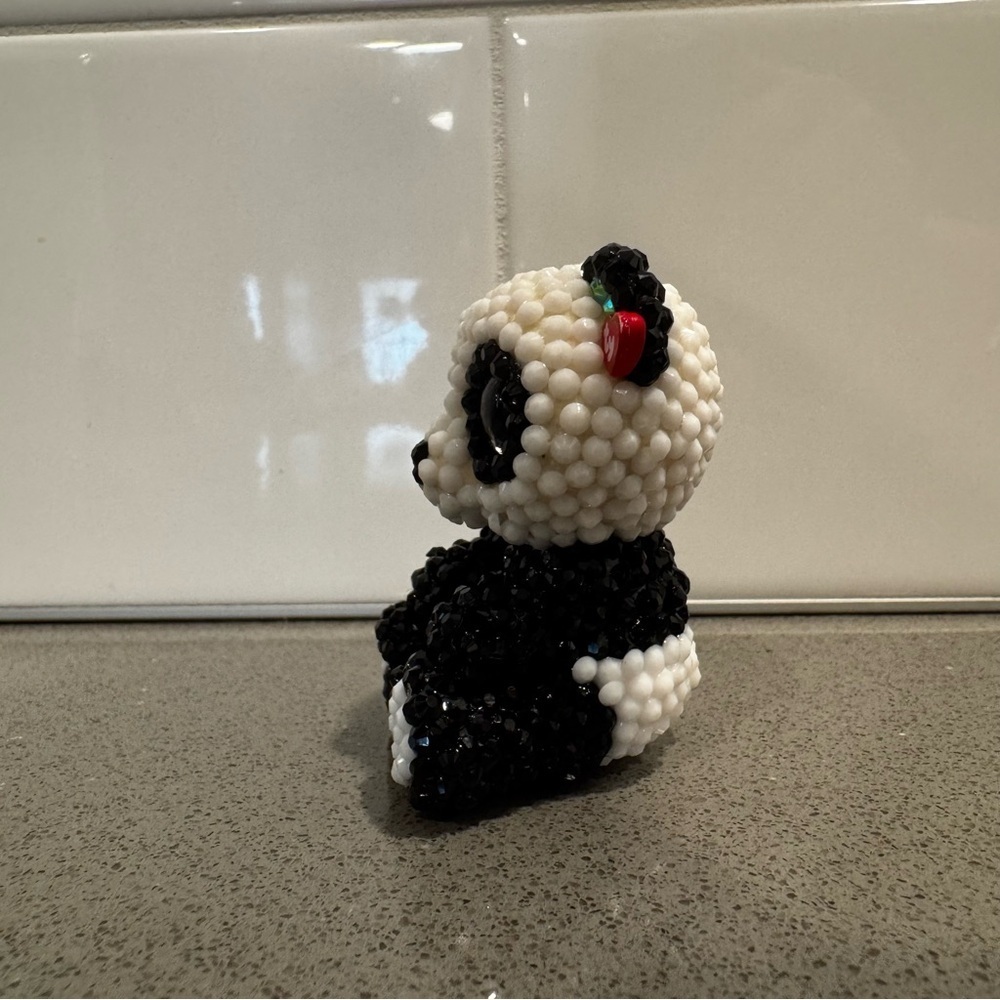Hand rhinestoned | TY Panda Figurine | Custom - Picture 4 of 5